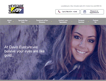 Tablet Screenshot of daviseyecare.com